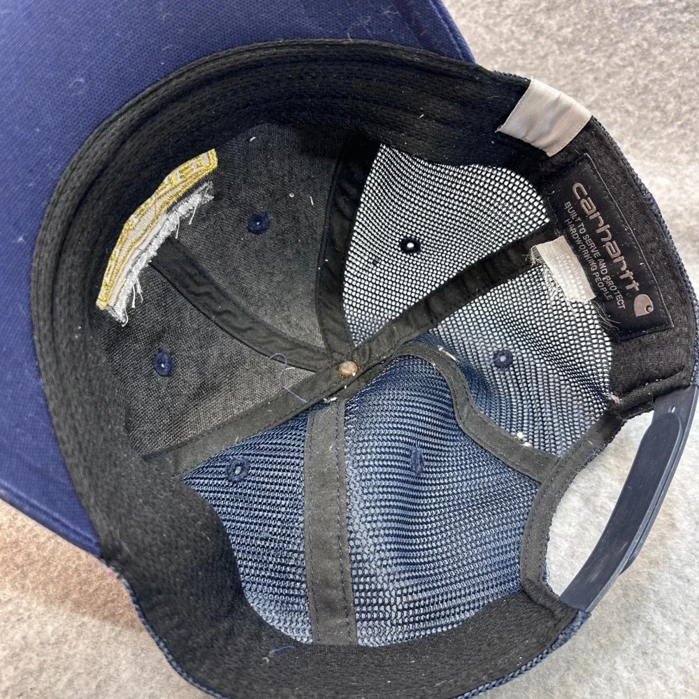 Bentonville Fresh Grass Mens Navy Carhartt Trucker Hat Snapback Mesh OSFM